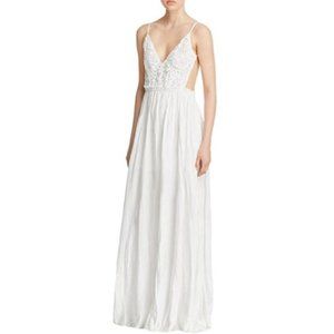 Olivaceous Maxi Dress - Crochet (white)
